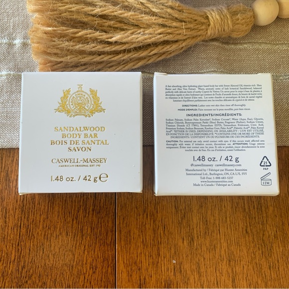 Caswell-Massey Sandalwood Body Bar Soap lot 1.48oz (x10) Travel Size Boxed - Picture 3 of 4